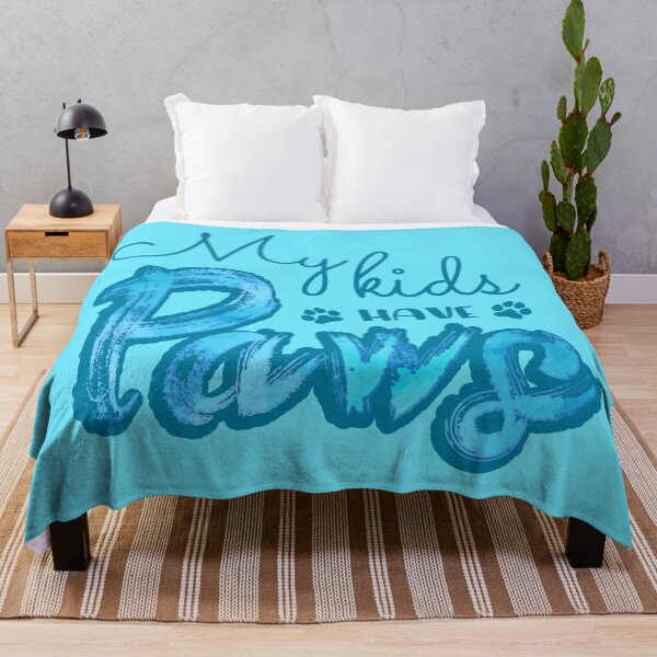Item preview, My kids have paws (Blue) designed and sold by Thoughtscrawl.