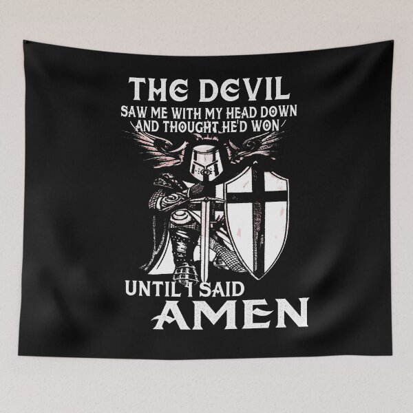 Item preview, Knights Templar Cross Shield Symbol Medieval Emblem Secret Order Amen designed and sold by TopTeeShop.