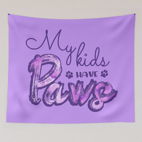 Item preview, My kids have paws (Purple) designed and sold by Thoughtscrawl.