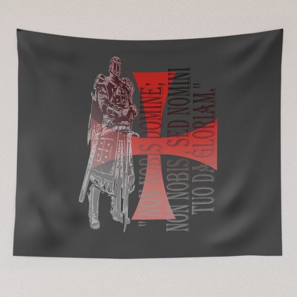Item preview, Knights Templar Cross Shield Symbol Medieval Emblem Secret Order Non Nobis designed and sold by TopTeeShop.