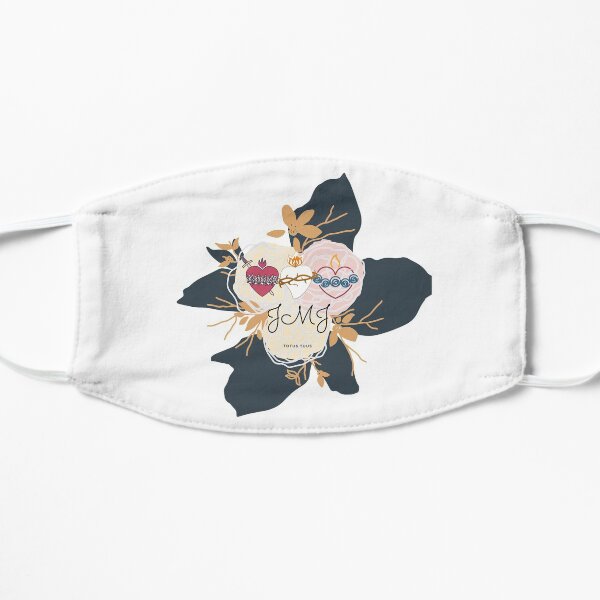 Jesus, mary, joseph JMJ totus tuus Flat Mask