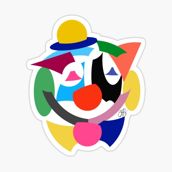 Abstract Clown Sticker