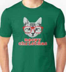 Funny Christmas - Meowy Christmas Unisex T-Shirt