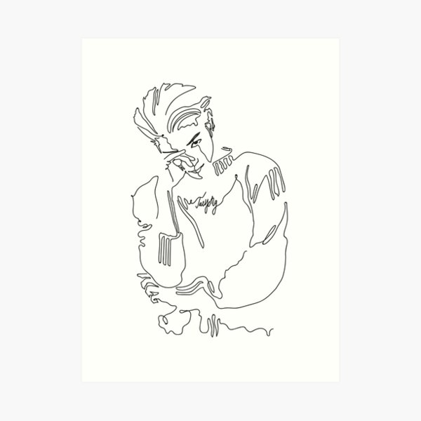 Taeyong NCT lineart Art Print
