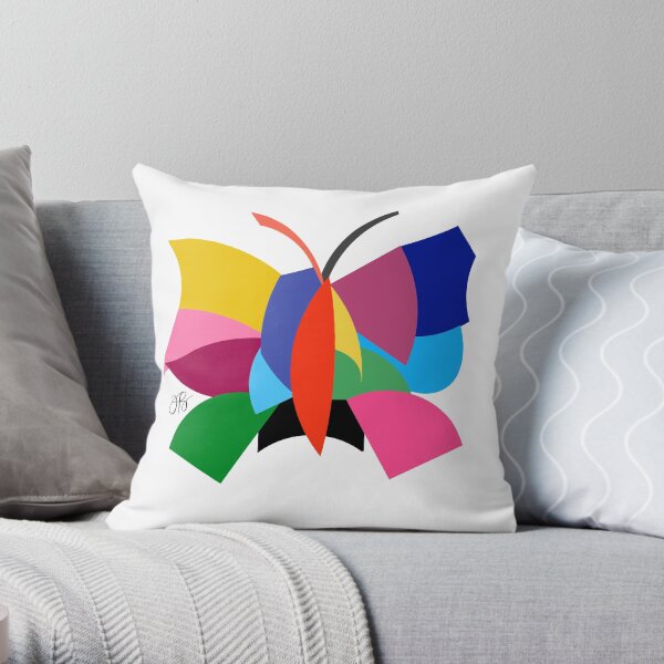 Abstract Butterfly Throw Pillow