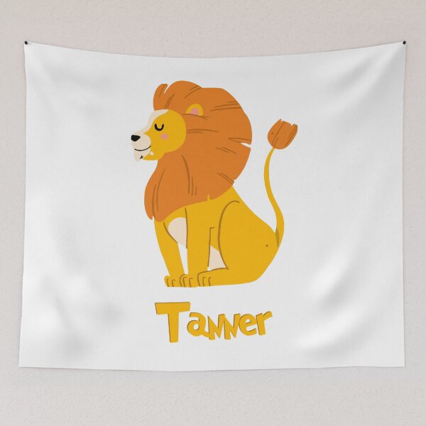 Item preview, Tanner Lion Baby Boy Wild Animal Name designed and sold by HelloFromAja.