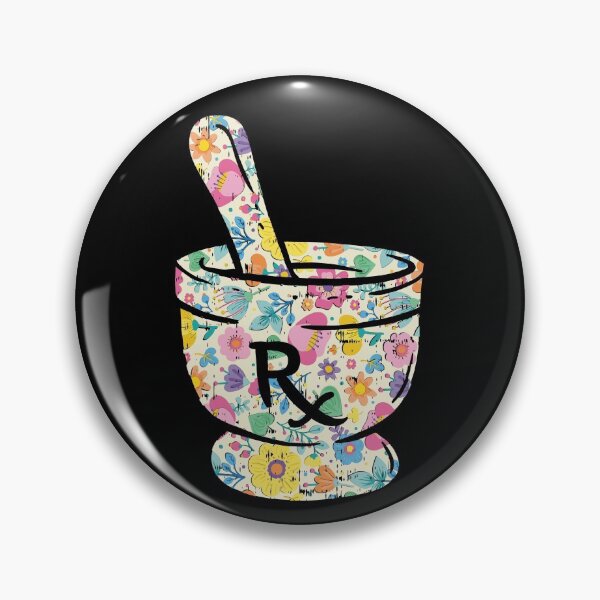 Item preview, Pharmacy Pestle And Mortar Flower Pattern designed and sold by Stoffgiraffe.