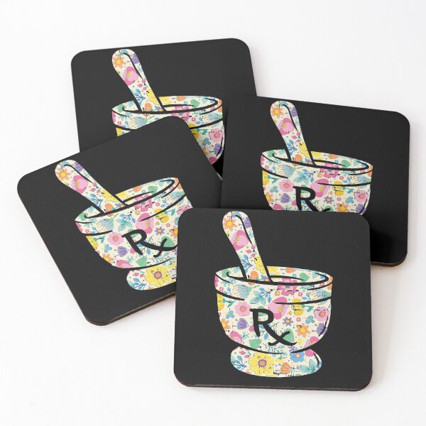 Item preview, Pharmacy Pestle And Mortar Flower Pattern designed and sold by Stoffgiraffe.