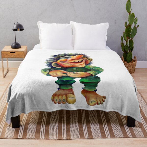 Item preview, Funny Laughing Norse Troll Watercolor Illustration designed and sold by Nisuris.