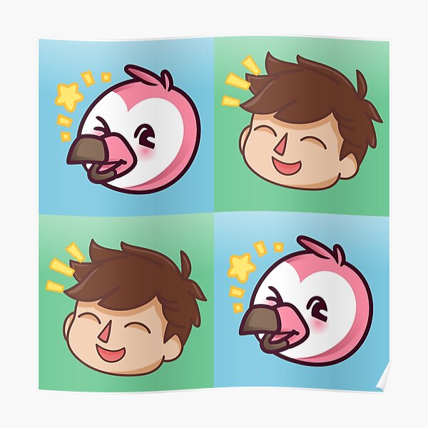 Roblox Piggy Posters Redbubble - flamingo youtube roblox birthday party