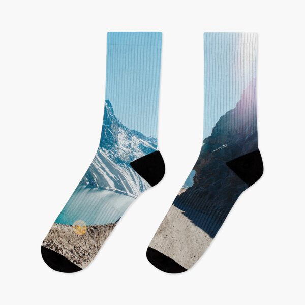 Item preview, Rocky Andes Mountains panorama in turquoise tones designed and sold by Carmen Jost.