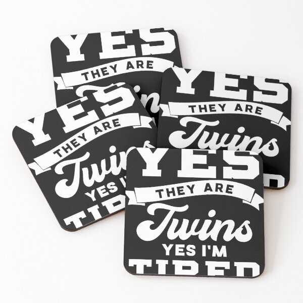Item preview, Funny Yes They Are Twins Yes Im Tired graphic for Moms Dads designed and sold by Lisbob.
