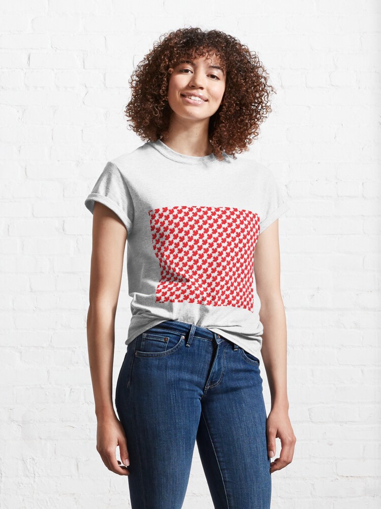 Alternate view of Canadian Maple Leaf Houndstooth Classic T-Shirt