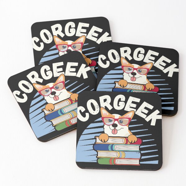 Item preview, Funny Corgi Geek Corgeek Book Lovers Gift print designed and sold by Lisbob.