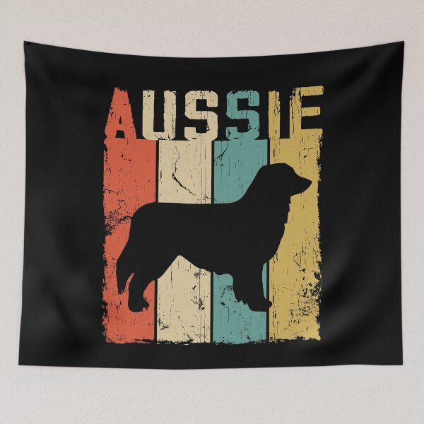 Aperçu de l'œuvre Australian Shepherd Aussie Dog Vintage Retro Style créée et vendue par rafaeltto.