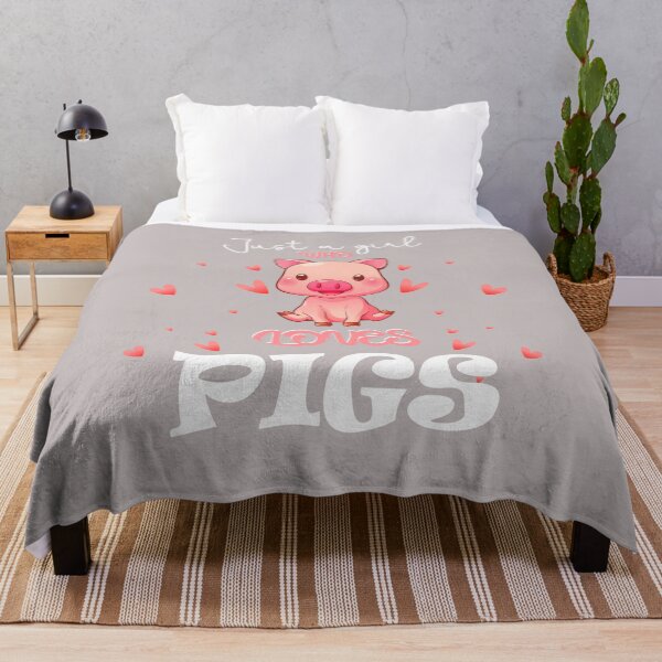 Item preview, Just A Girl Who Loves Pigs Funny Cute Animal Pig Gift for Girls Womens designed and sold by BCNDesign.