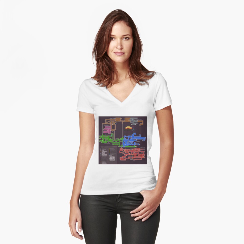 Item preview, Fitted V-Neck T-Shirt designed and sold by toastedmoose.