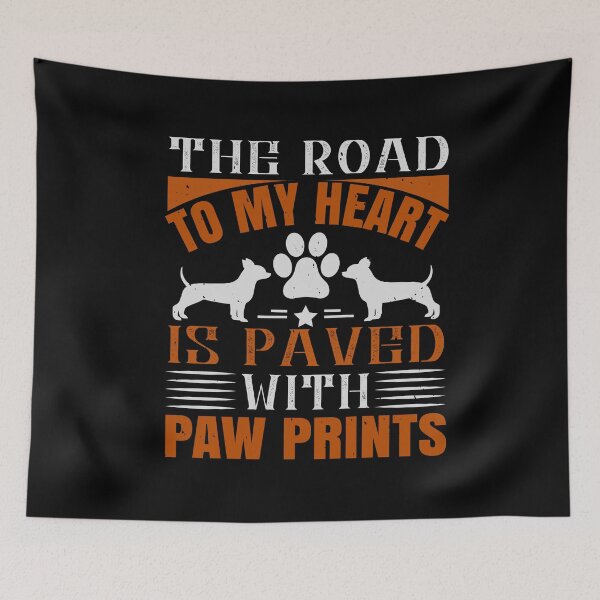 Item preview, Dog lover | The road to my heart is paved with paw prints designed and sold by teamph.
