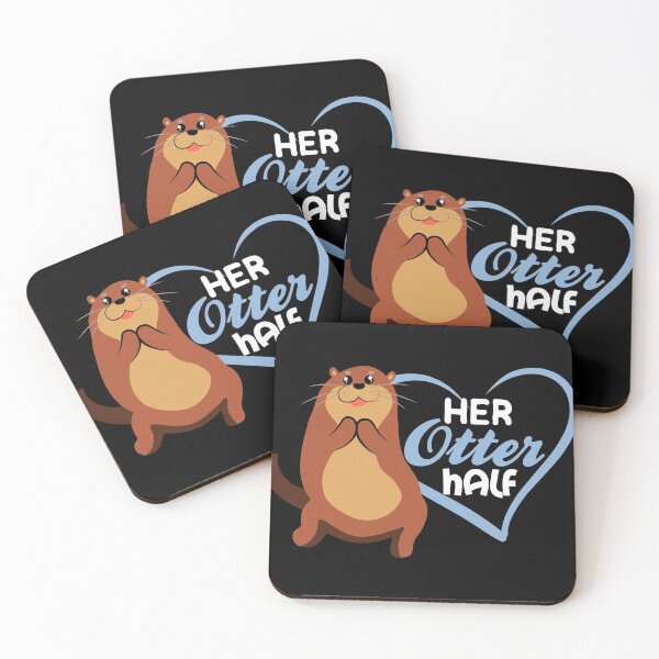 Item preview, Her Otter Half Funny Gift Romantic Couple Design Idea design designed and sold by Lisbob.