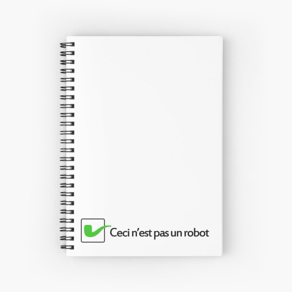 Ceci n'est pas un robot Spiral Notebook