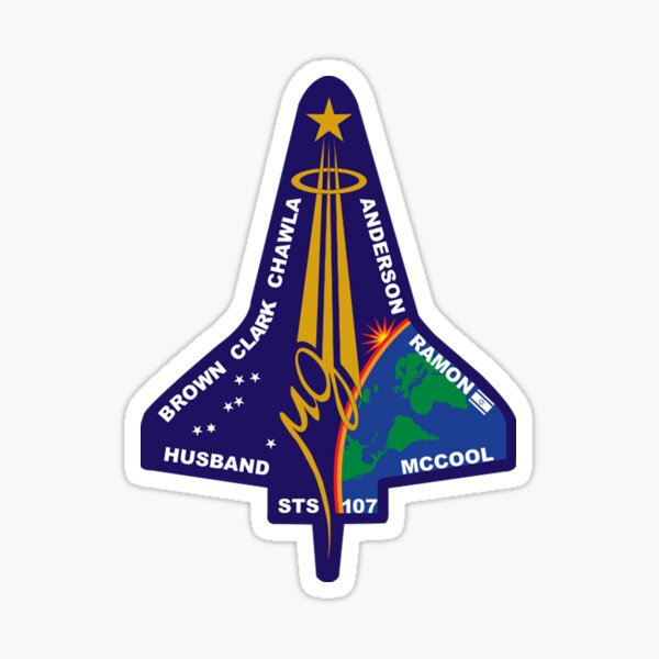 STS-107 Space Shuttle Columbia Mission Logo Sticker