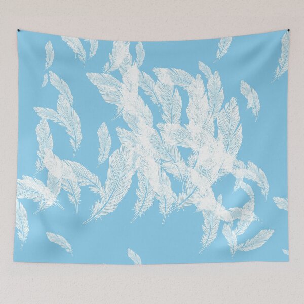 Item preview, Baby blue feathers designed and sold by adiosmillet.