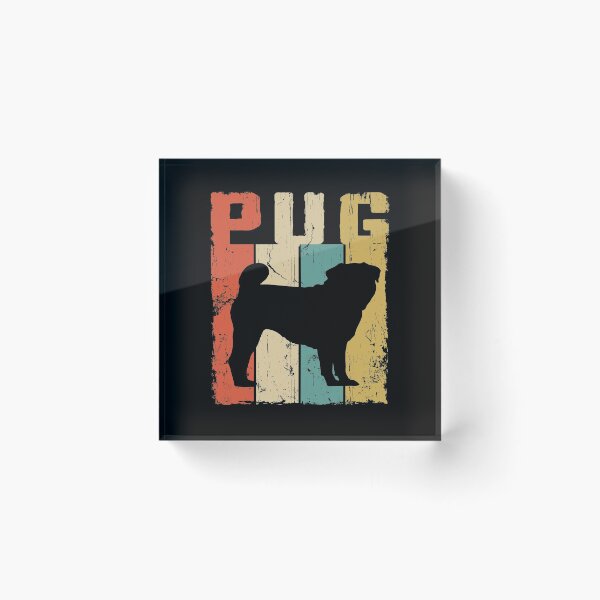Artikelvorschau, Pug Dog Vintage Retro Style entworfen und verkauft von rafaeltto.