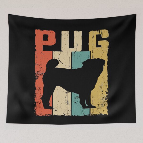 Item preview, Pug Dog Vintage Retro Style designed and sold by rafaeltto.