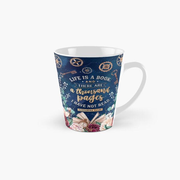 Das Leben ist ein Buch Tasse (konisch)