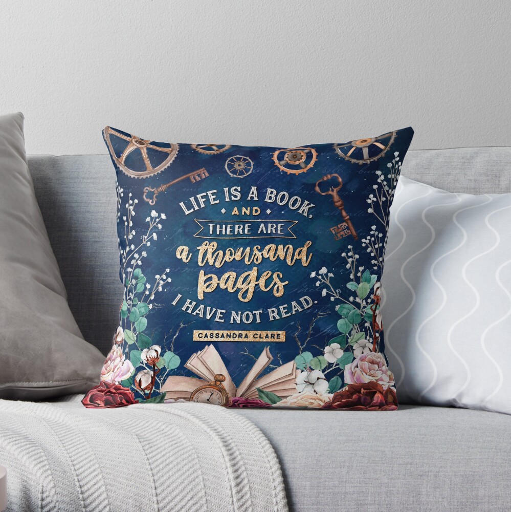 Life is a book Throw Pillow