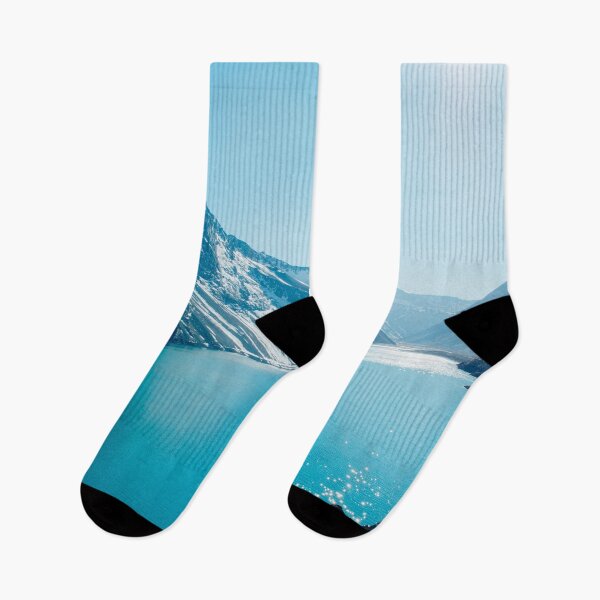 Item preview, Turquoise landscape of snowy mountains reflecting in the water designed and sold by Carmen Jost.