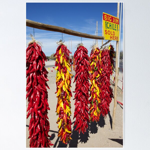 Hanging Chiles Poster