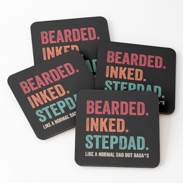 Item preview, BEARDED INKED STEPDAD Vintage Gifts For Men on Father's Day designed and sold by MagicBoutique.