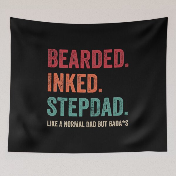 Item preview, BEARDED INKED STEPDAD Vintage Gifts For Men on Father's Day designed and sold by MagicBoutique.