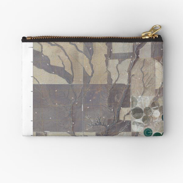 USGS Topo Map Washington State WA Lenzie Ranch 20110407 TM Zipper Pouch