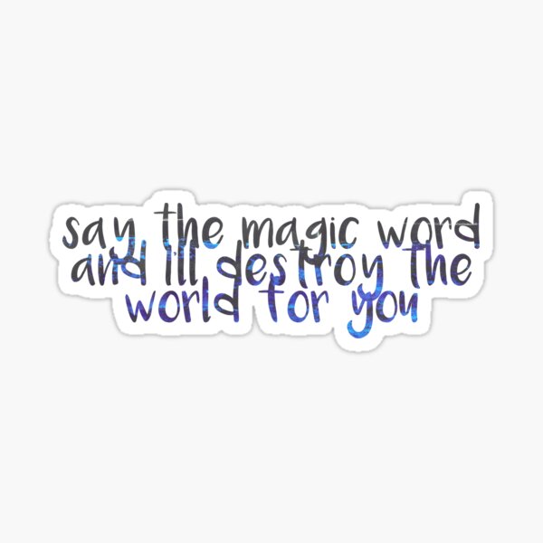 Magic Word Sticker
