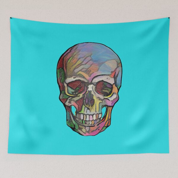Item preview, The Happy Skull (Blue) designed and sold by Diego-t.