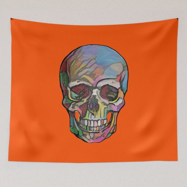Item preview, The Happy Skull (Orange) designed and sold by Diego-t.