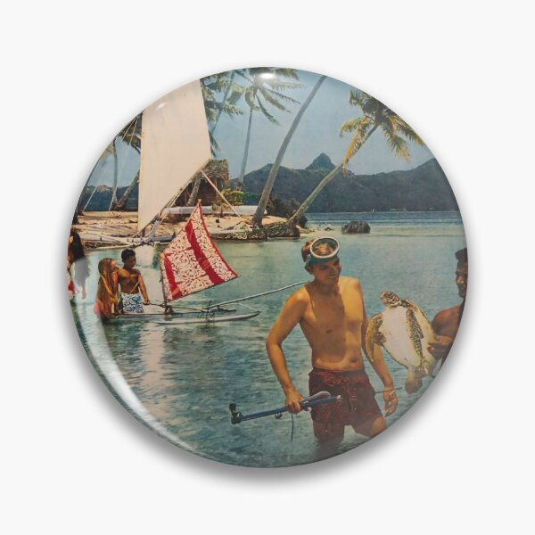 Item preview, Tahiti and french Polynesia vintage travel poster designed and sold by stickart-marek.
