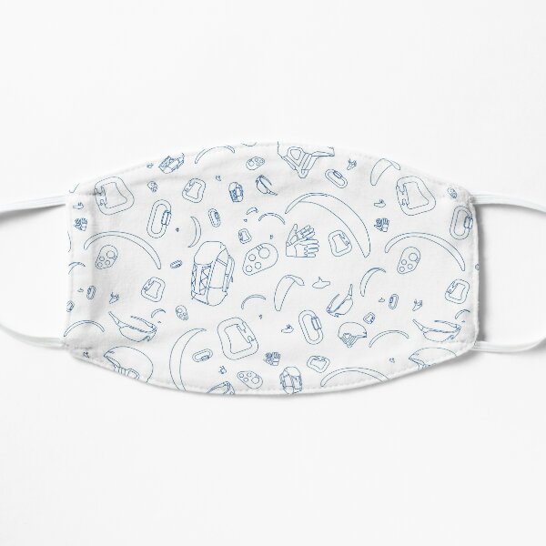Gleitschirmmuster (blau) Maske