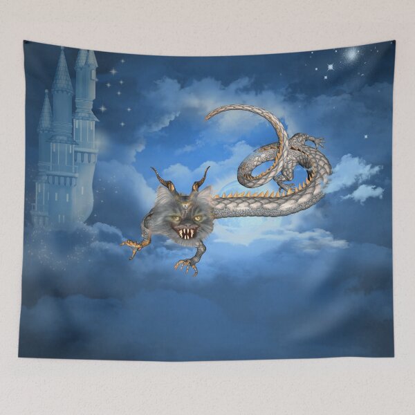 Item preview, Funny easterdragoncat in the sky designed and sold by nicky2342.
