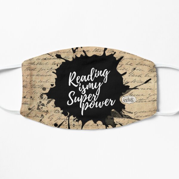 Reading is my Superpower Ink Splatter Typography Quote Art (Vintage Paper) Mask
