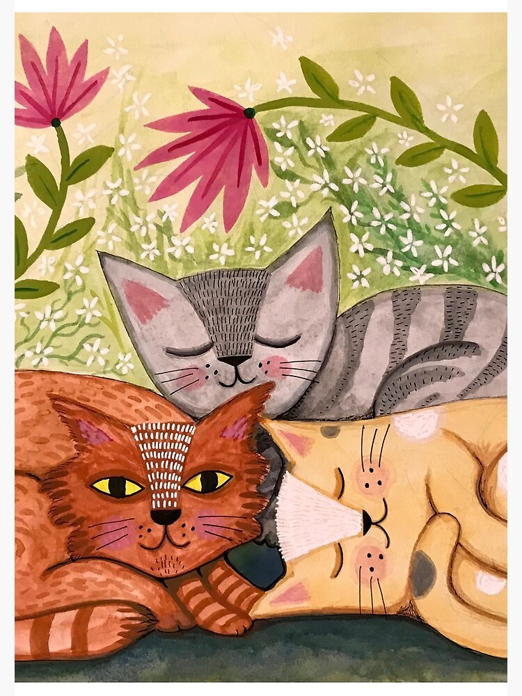 Cuaderno de espiral « Tres gatos simbolizan estar unidos en solidaridad