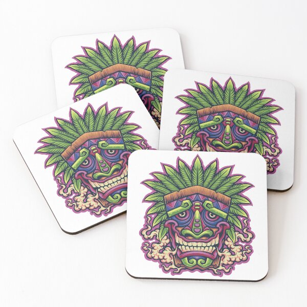 Item preview, Mayan Aztec Tikki Mask Hawaiian designed and sold by Vector Scout Lab.