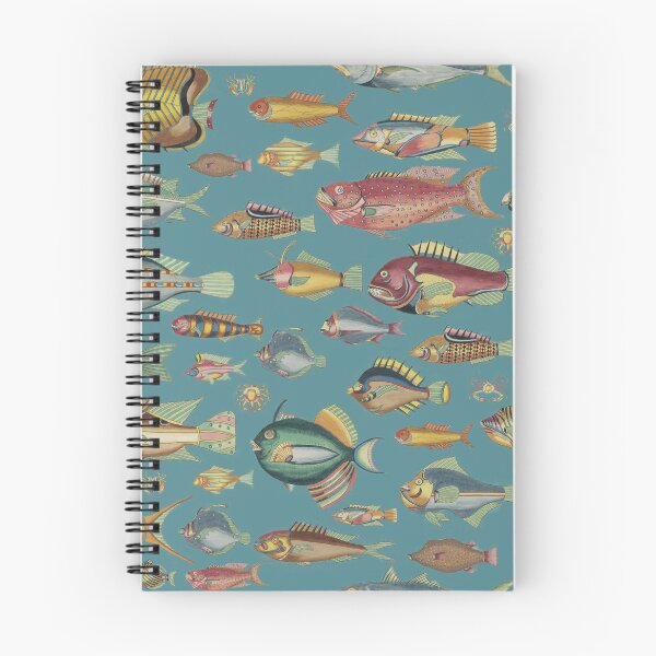 Item preview, So Many Fish Blue #1 - Vintage Marine Biology Pattern designed and sold by MoPaws.