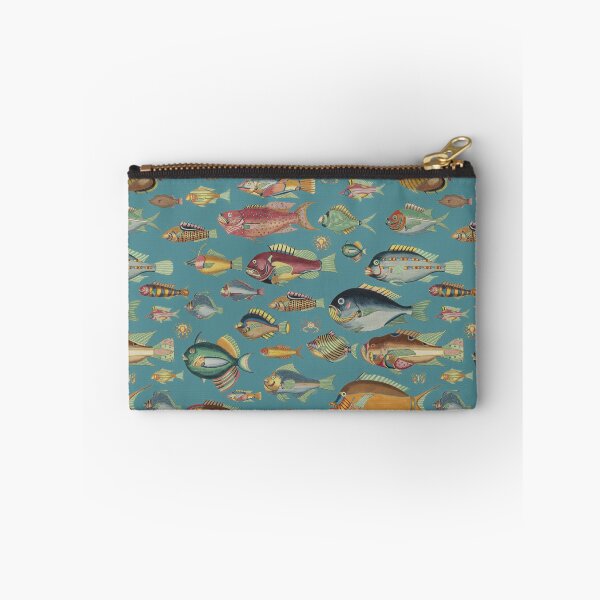 Item preview, So Many Fish Blue #1 - Vintage Marine Biology Pattern designed and sold by MoPaws.