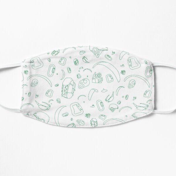 Gleitschirmmuster (grün) Maske