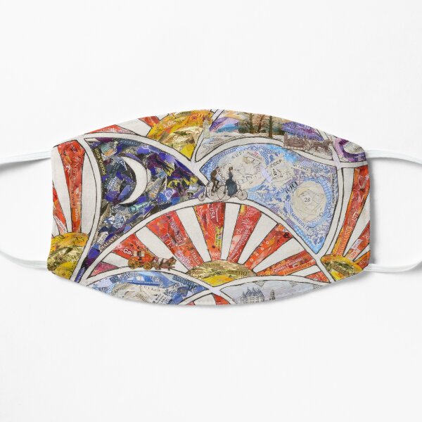 Across the Miles-mixed media-Sue Trickey Art Flat Mask