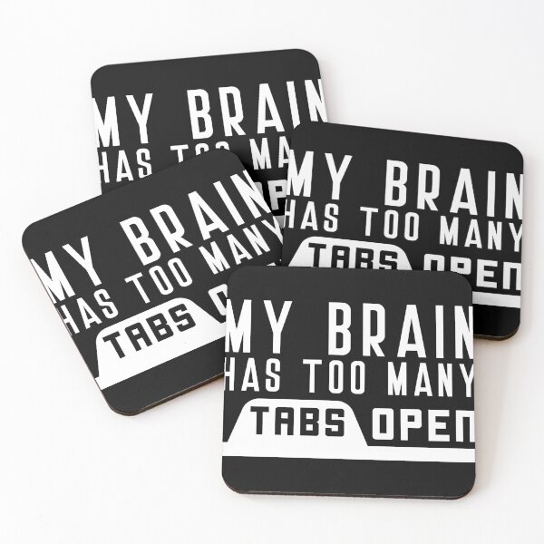 Item preview, My Brain Has Too Many Tabs Open Cool Computer print designed and sold by Lisbob.