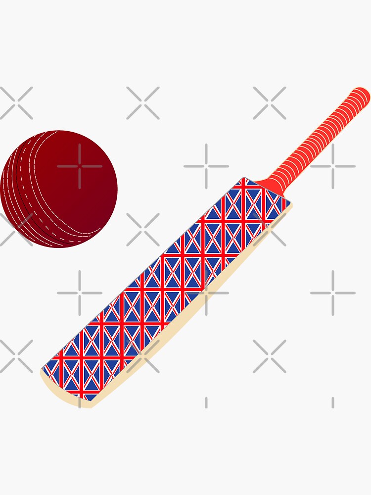"Cricket bat and ball" Sticker by MegaCool Redbubble